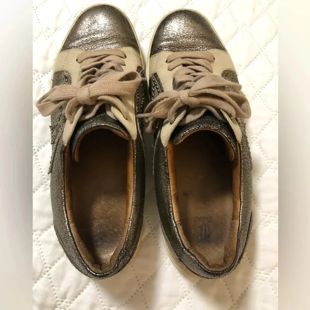 Frye Ivy Logo Patch Studded Sneakers - Picture 6 of 9